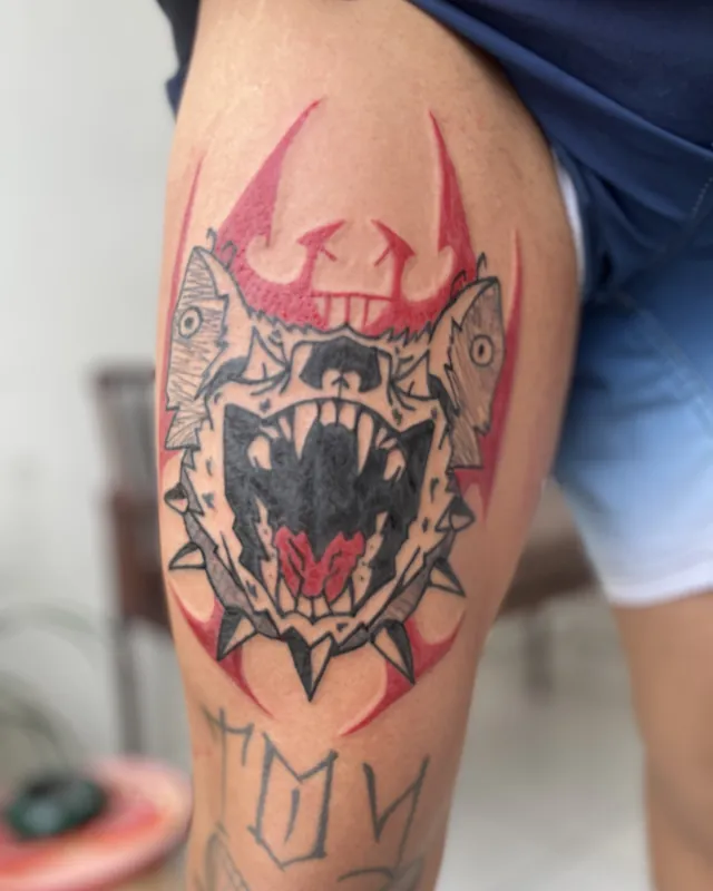 Tatuagem morcego puto, ombro