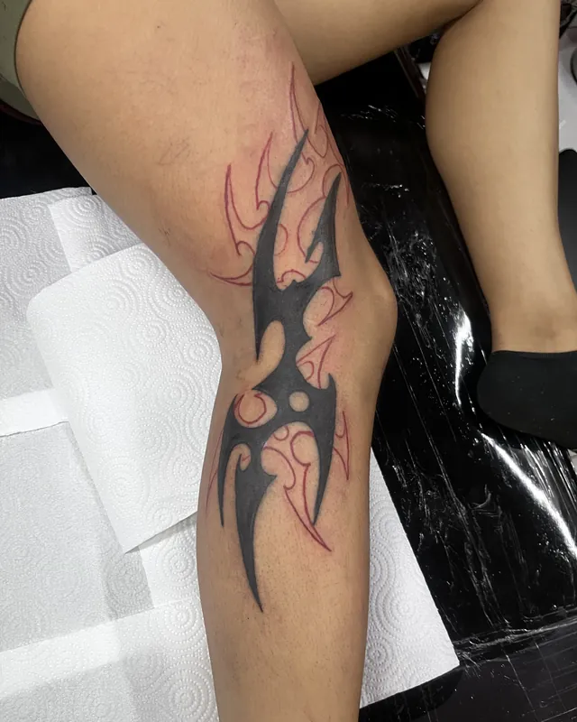 Tatuagem cyber, perna